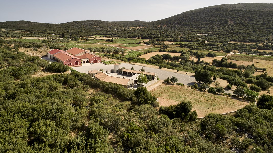 Orealios Gaea ligger i hjertet av Robola-sonen på øya Kefalonia, hvor fjell møter hav i et sjeldent samspill mellom natur, mikroklima og jord. Vinmarkene strekker seg fra 300 til 800 meters høyde på de kalkrike, grusete og steinete skråningene av Mt. Ainos, med et klima preget av kjølige netter og varme, tørre sommerdager.